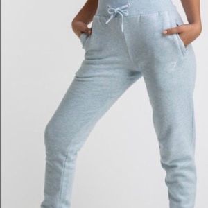 Gymshark high waisted joggers in ice blue